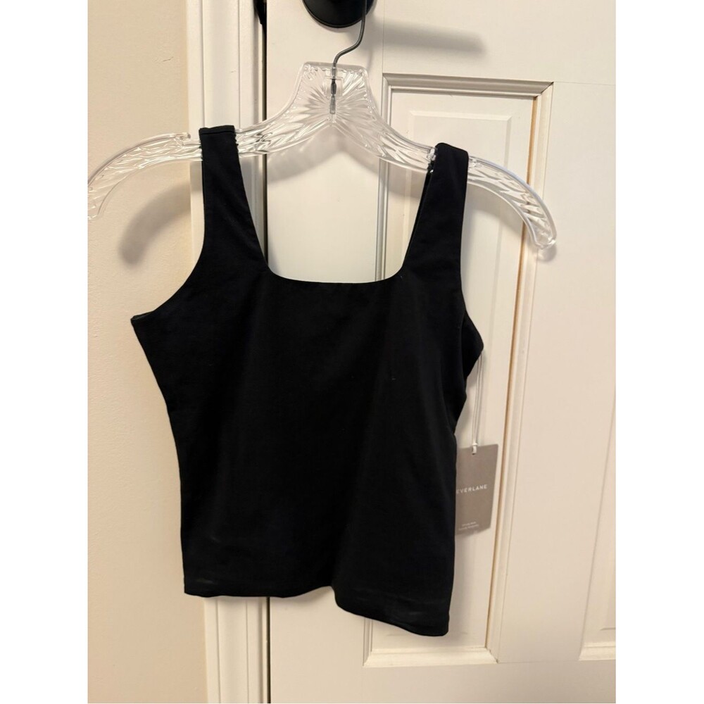 Everlane Black Square-Neck Women's Cropped Tank Top Size XXS NWT